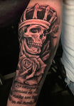 Skull and rose