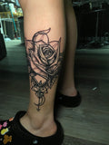 First session of a colored rose rework