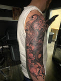 Octopus floral half sleeve