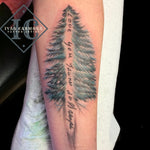 Commemorative Tattoo With Handwriting And A Tree On The Forearm Tatuaje Conmemorativo Con Un Mensaje Escrito A Mano Y Un Árbol En El Antebrazo<br>