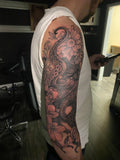 Octopus floral half sleeve